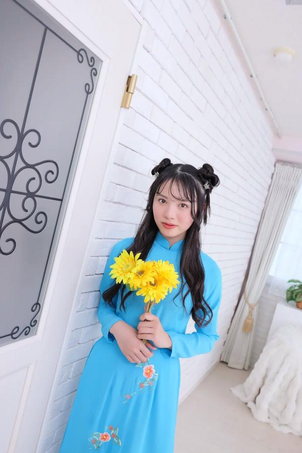    [Minisuka.tv] Mai Hyodo 兵藤まい - Regular Gallery Set 1.02 天蓝奥黛长裙清纯写真 治愈系甜美少女第14张图片