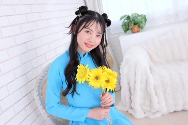    [Minisuka.tv] Mai Hyodo 兵藤まい - Regular Gallery Set 1.02 天蓝奥黛长裙清纯写真 治愈系甜美少女第18张图片