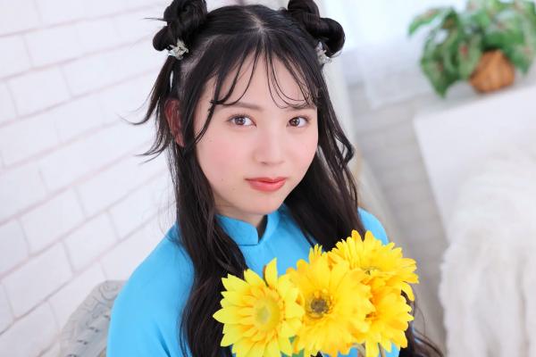    [Minisuka.tv] Mai Hyodo 兵藤まい - Regular Gallery Set 1.02 天蓝奥黛长裙清纯写真 治愈系甜美少女第20张图片