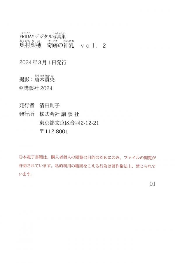    奥村梨穂《奇跡の神乳 vol.2》日本童颜巨乳女神浴室湿身性感内衣写真第4张图片