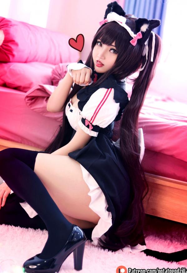    Potato-Godzilla-Chocola-猫娘乐园 甜美猫耳女仆装Cosplay性感私房写真第2张图片