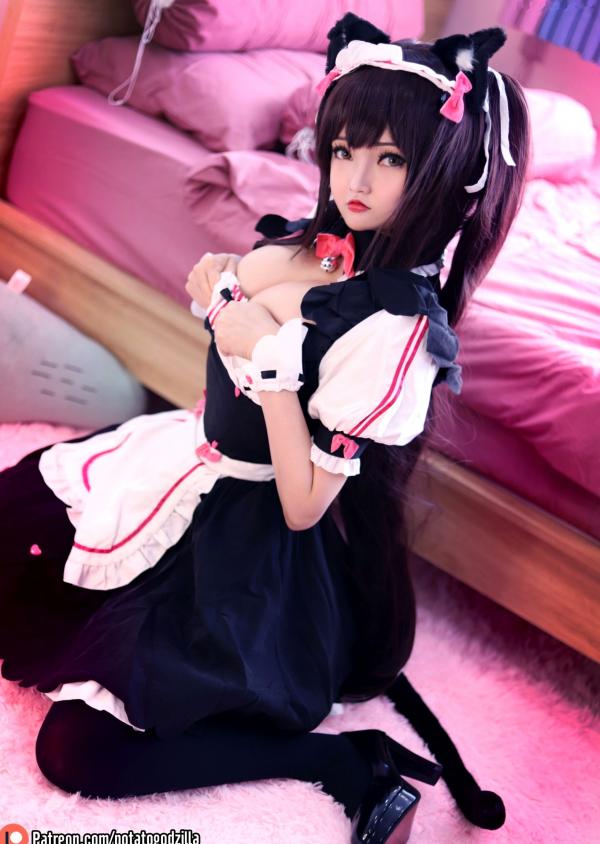    Potato-Godzilla-Chocola-猫娘乐园 甜美猫耳女仆装Cosplay性感私房写真第9张图片