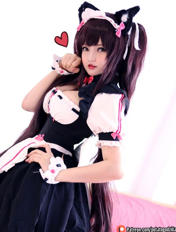    Potato-Godzilla-Chocola-猫娘乐园 甜美猫耳女仆装Cosplay性感私房写真第14张图片