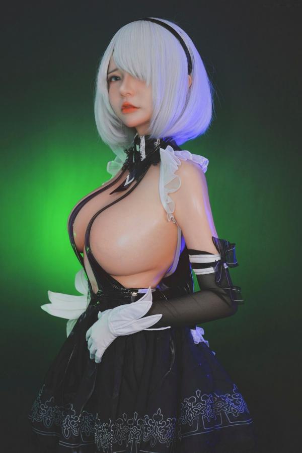    Potato-Godzilla-Eve-2B-尼尔-机械纪元-寄叶二号B型 性感Cosplay黑丝诱惑私房写真第4张图片