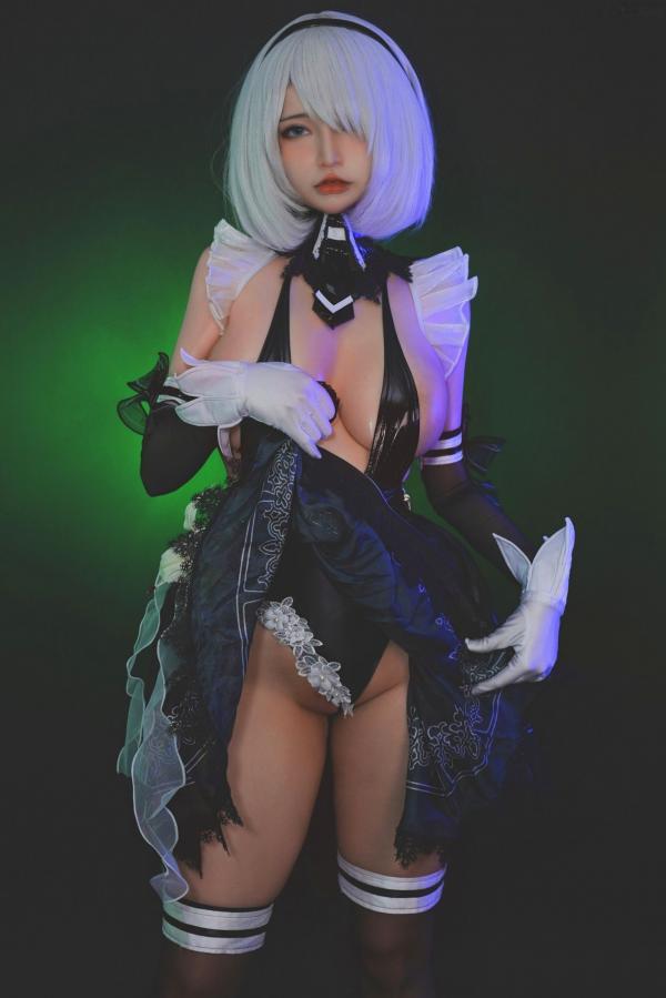    Potato-Godzilla-Eve-2B-尼尔-机械纪元-寄叶二号B型 性感Cosplay黑丝诱惑私房写真第12张图片
