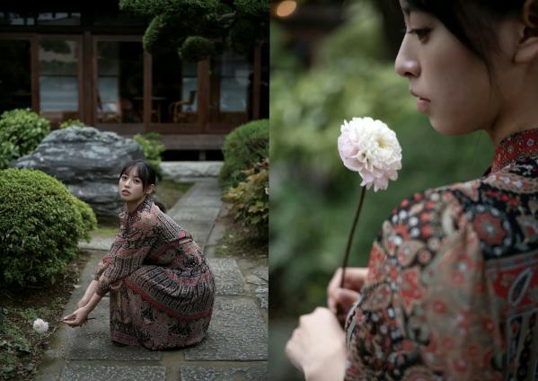    大槻りこ - yearing 日系女神黑色比基尼性感私房写真第3张图片