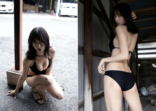    大槻りこ - yearing 日系女神黑色比基尼性感私房写真第31张图片