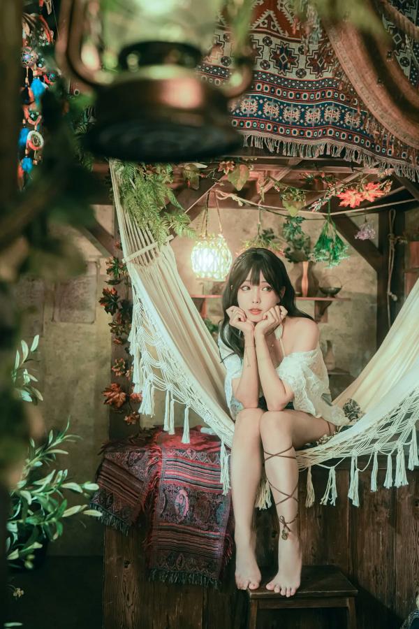    Ely_eee(ElyEE子) - Secret Treehouse Escape 梦幻树屋波西米亚私房写真第10张图片
