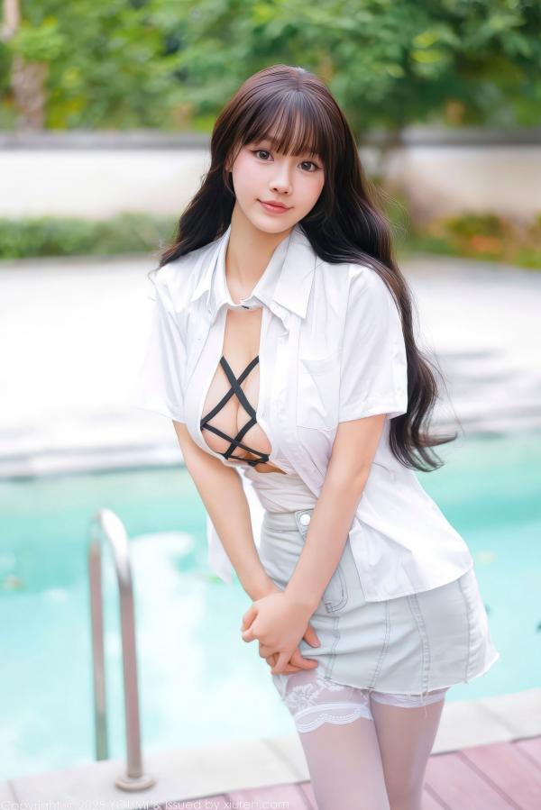    YouMi尤蜜荟 1190 朱可儿 - 泳池湿身白丝情趣内衣性感美臀 - 无圣光大尺度写真第2张图片