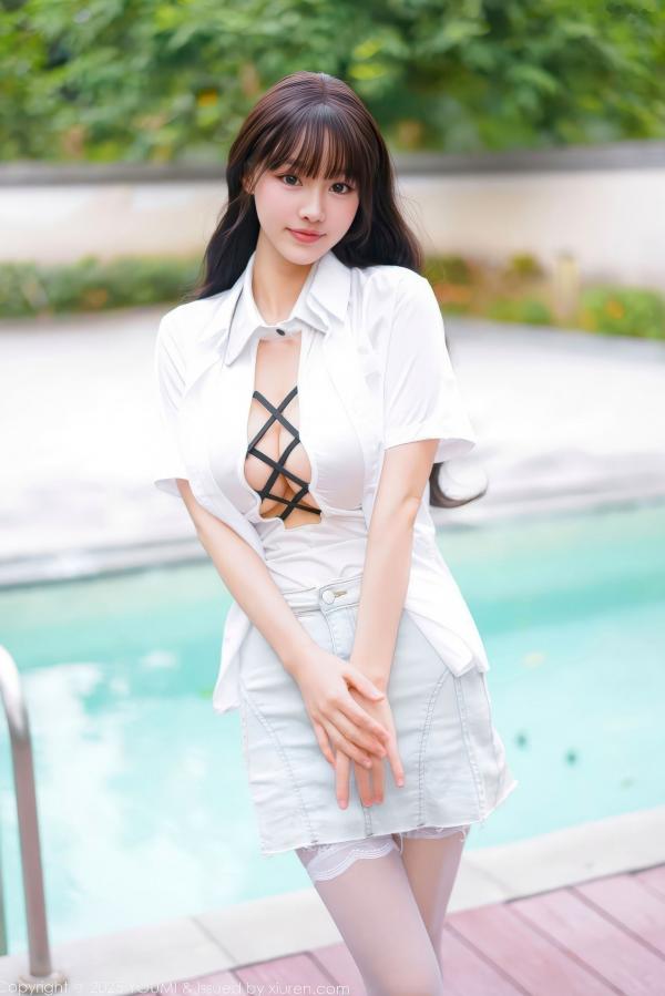    YouMi尤蜜荟 1190 朱可儿 - 泳池湿身白丝情趣内衣性感美臀 - 无圣光大尺度写真第3张图片