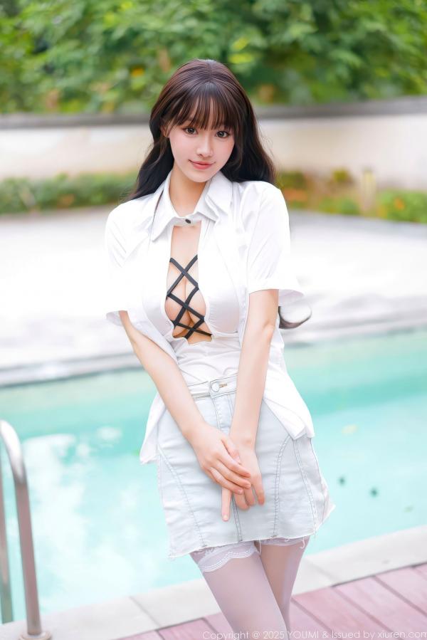    YouMi尤蜜荟 1190 朱可儿 - 泳池湿身白丝情趣内衣性感美臀 - 无圣光大尺度写真第4张图片