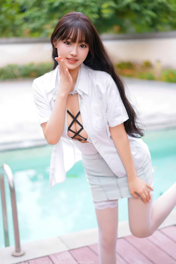    YouMi尤蜜荟 1190 朱可儿 - 泳池湿身白丝情趣内衣性感美臀 - 无圣光大尺度写真第5张图片