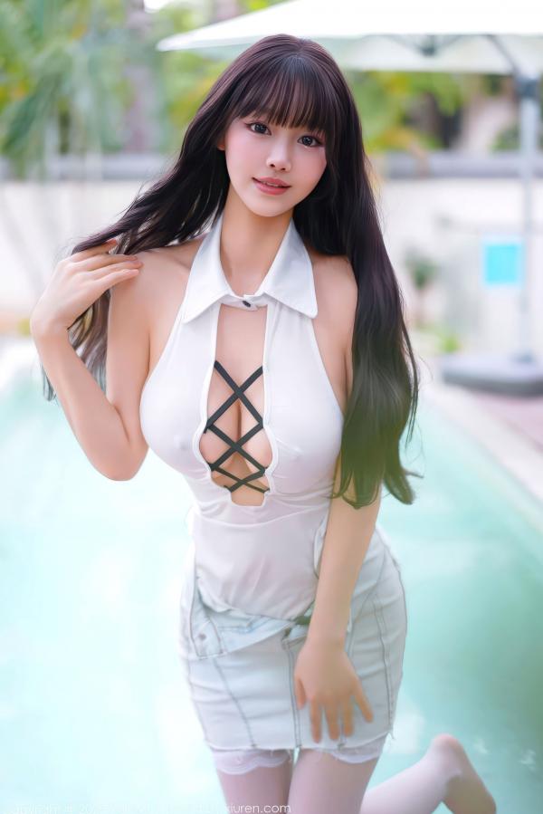    YouMi尤蜜荟 1190 朱可儿 - 泳池湿身白丝情趣内衣性感美臀 - 无圣光大尺度写真第22张图片