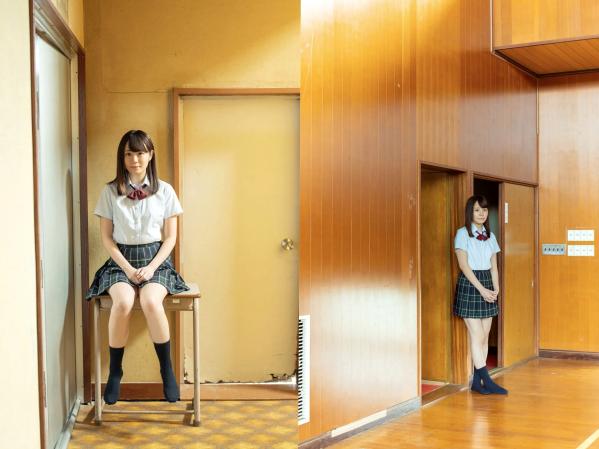    日向ひかげ《あの夏をおいかけて》日系清纯校服美少女沙滩比基尼写真第4张图片