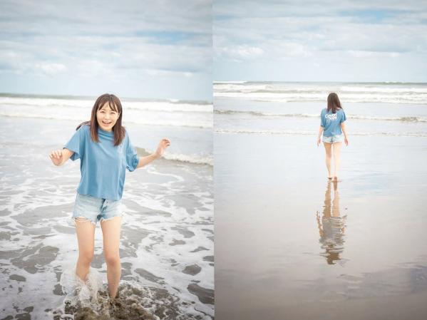    日向ひかげ《あの夏をおいかけて》日系清纯校服美少女沙滩比基尼写真第16张图片