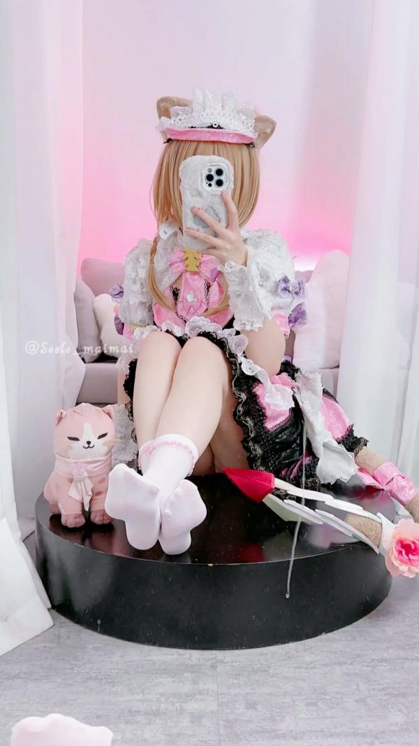    Seele麦麦 - Pardofelis 帕朵菲莉斯 萌系猫耳女仆装COS角色扮演写真第4张图片