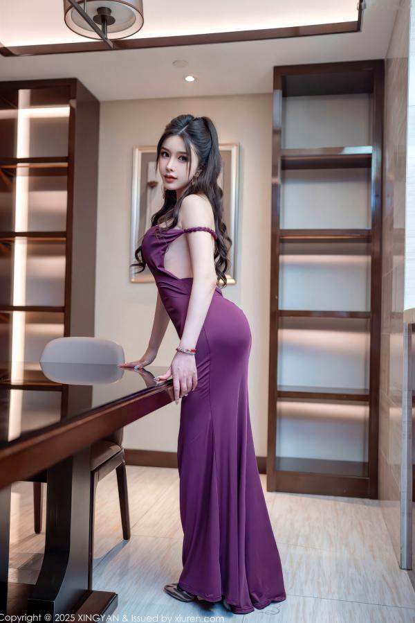    XingYan星颜社-436-李丽莎-温心怡-紫色连衣裙魅惑黑丝-2025.11.28 - 无圣光大尺度第4张图片