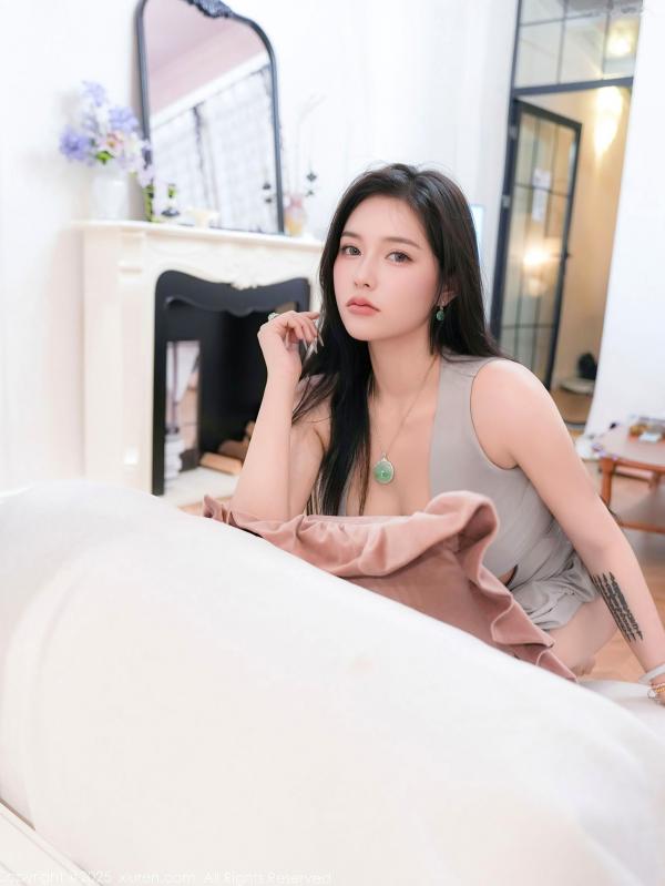 娜比   XiuRen秀人网-10568-娜比-性感灰色礼裙-2025.07.21第29张图片