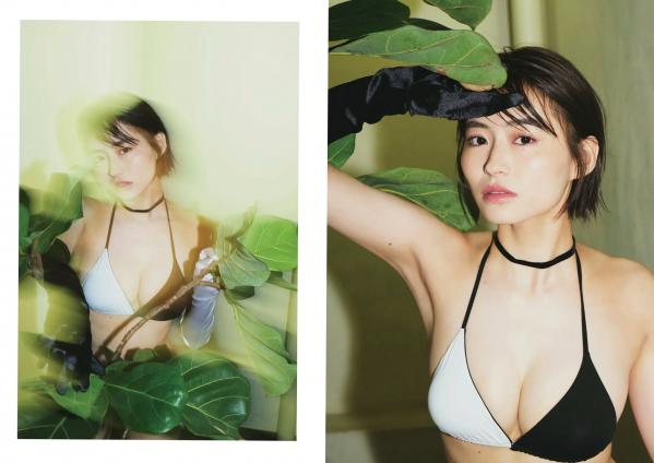    桜田茉央 - BLACK or WHITE 日本短发女神性感比基尼私房大尺度写真第17张图片