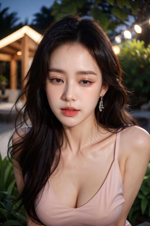    AI美女-拟实-夜色户外白色内衣美女-18禁第13张图片