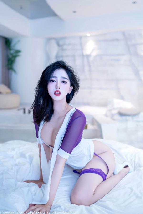    XingYan星颜社-432-阮福福-紫T紫色情趣吊带袜私房美臀性感写真第37张图片