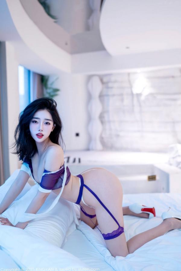    XingYan星颜社-432-阮福福-紫T紫色情趣吊带袜私房美臀性感写真第54张图片