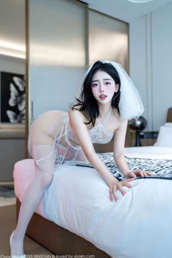    XingYan星颜社-429-阮福福-情趣蕾丝透视白纱内衣性感新娘私房写真第14张图片
