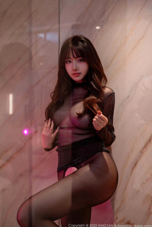    XingYan星颜社-424-沈南汐RuRu-肉色连衣裙黑丝湿身翘臀-2025.11.11第20张图片