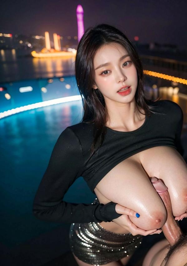   AI美女-超写实-夜色下的金色短裙美女-18禁第73张图片