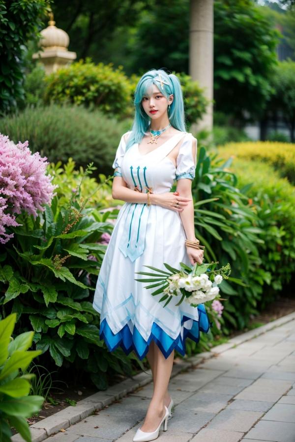    AI美女-超写实-绿发双马尾美女-18禁第14张图片
