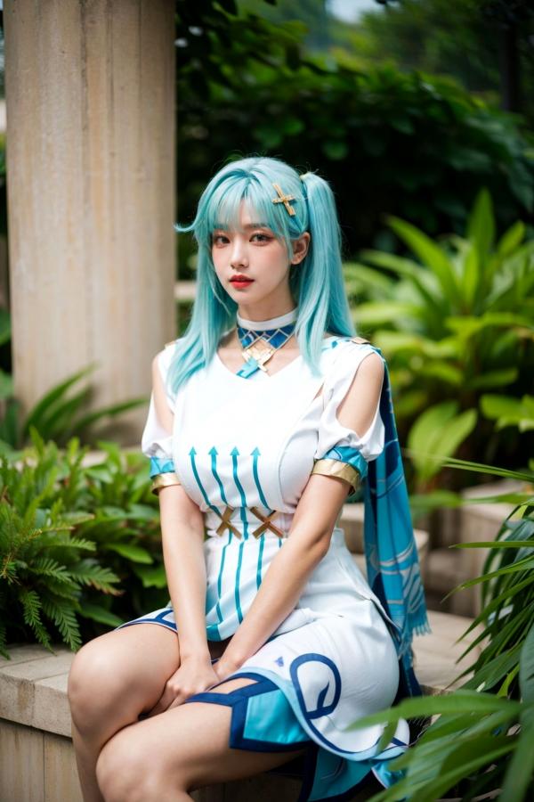    AI美女-超写实-绿发双马尾美女-18禁第17张图片