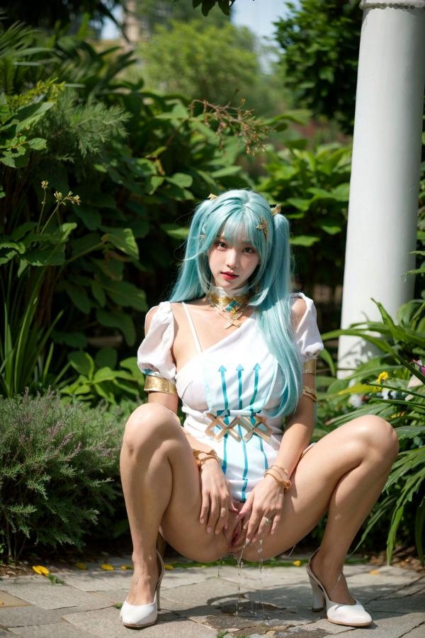    AI美女-超写实-绿发双马尾美女-18禁第43张图片