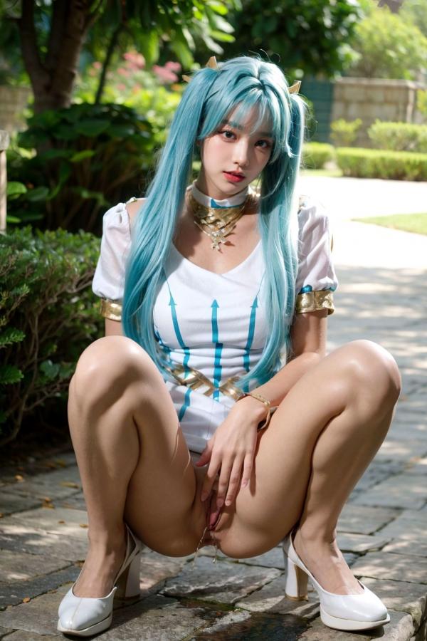    AI美女-超写实-绿发双马尾美女-18禁第44张图片