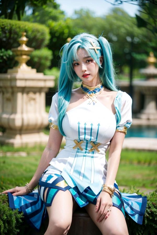   AI美女-超写实-绿发双马尾美女-18禁第55张图片