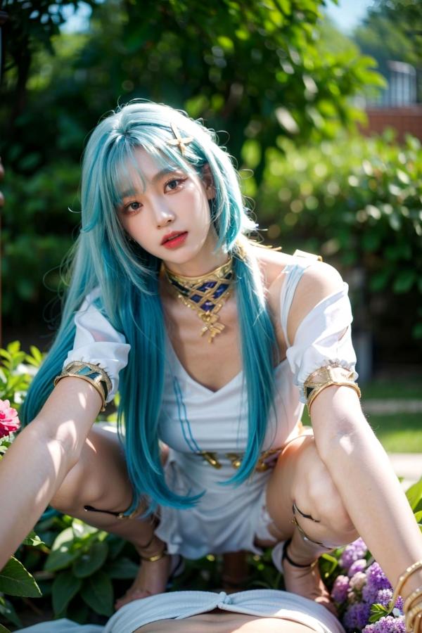    AI美女-超写实-绿发双马尾美女-18禁第57张图片