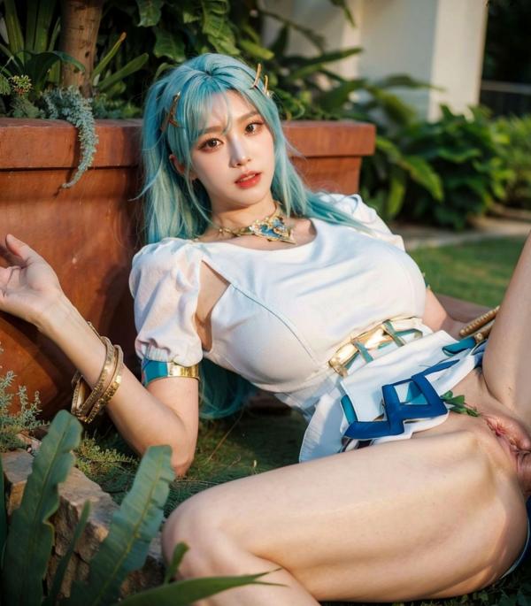    AI美女-超写实-绿发双马尾美女-18禁第67张图片