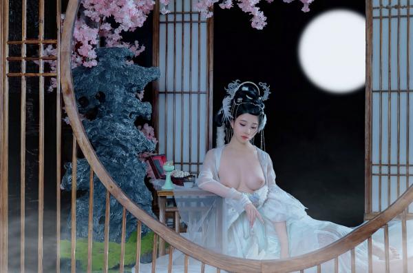 年年Nnian 年年  《年年Nnian-嫦娥仙子》古风汉服角色扮演性感大尺度私房写真第18张图片