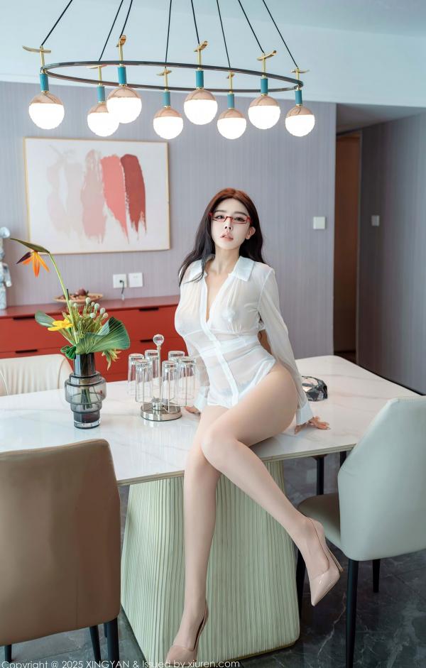   XingYan星颜社-401-潘思沁-轻透白衬衫情趣服-2025.09.18第7张图片