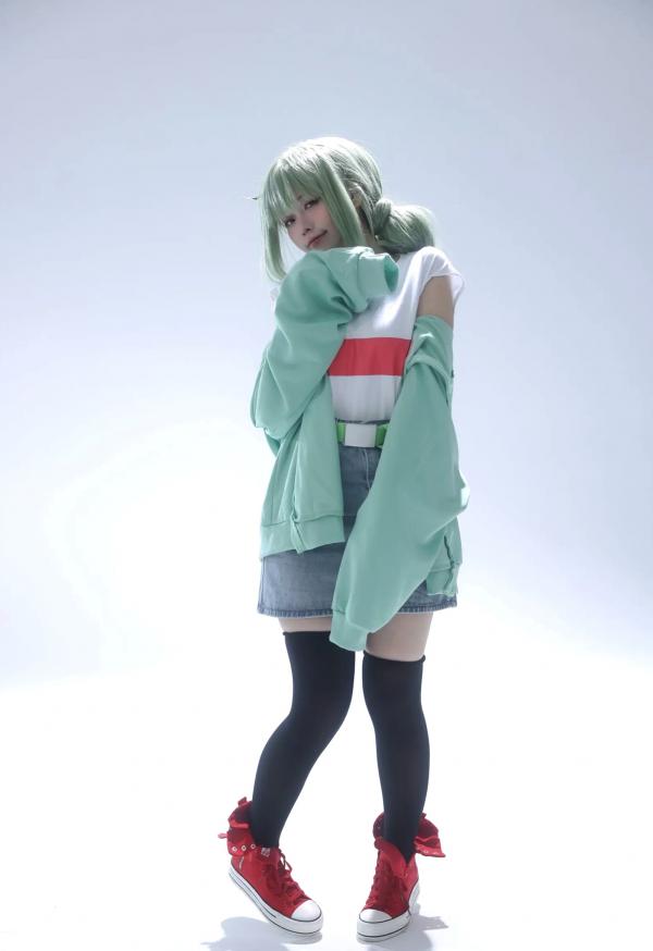    G44不会受伤 - Kiwi Araga 绿发二次元战术萌妹角色扮演性感美腿写真第1张图片