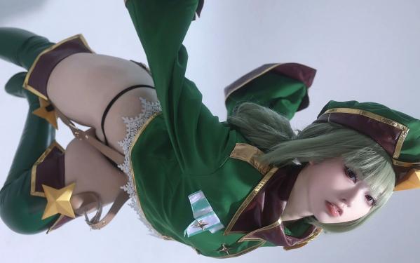    G44不会受伤 - Kiwi Araga 绿发二次元战术萌妹角色扮演性感美腿写真第9张图片