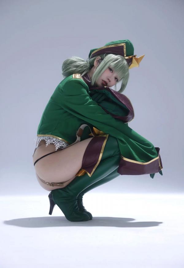    G44不会受伤 - Kiwi Araga 绿发二次元战术萌妹角色扮演性感美腿写真第10张图片