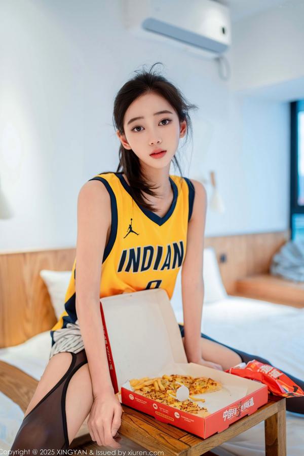    XingYan星颜社-386-时安安-篮球背心爆乳-白T真空-2025.08.19第17张图片