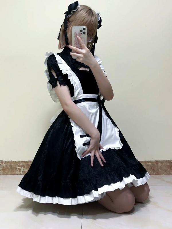    幼愛youmeko - 女仆中华娘COS私房写真，极致丝袜美腿诱惑与可爱碰撞第14张图片