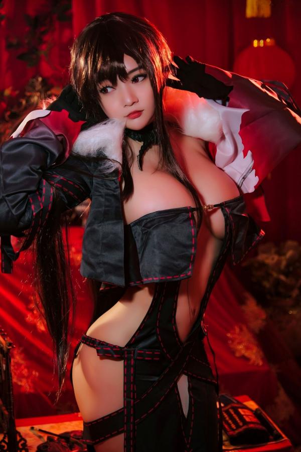    Potato-Godzilla 虞美人暗黑女武士Cosplay角色扮演，红光下的冷艳极致制服诱惑第4张图片