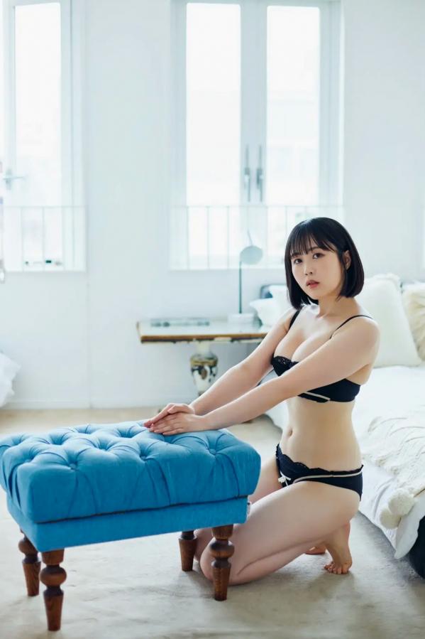    夜道雪《ぎゅーってしよ》：短发女神居家私房照，粉色内衣勾勒玲珑身段，演绎纯欲治愈风格第36张图片