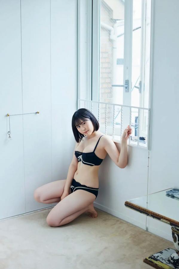    夜道雪《ぎゅーってしよ》：短发女神居家私房照，粉色内衣勾勒玲珑身段，演绎纯欲治愈风格第43张图片