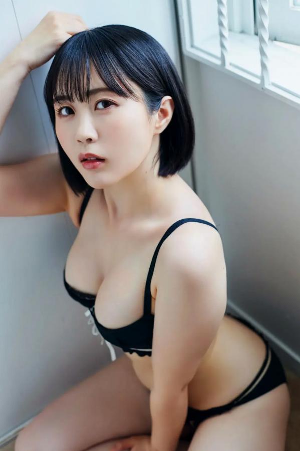    夜道雪《ぎゅーってしよ》：短发女神居家私房照，粉色内衣勾勒玲珑身段，演绎纯欲治愈风格第45张图片
