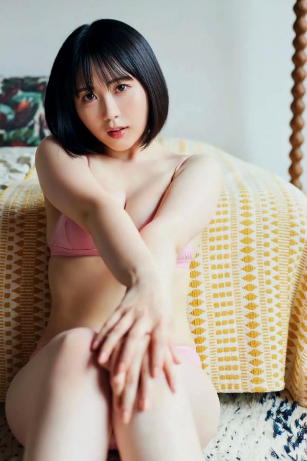    夜道雪《ぎゅーってしよ》：短发女神居家私房照，粉色内衣勾勒玲珑身段，演绎纯欲治愈风格第100张图片