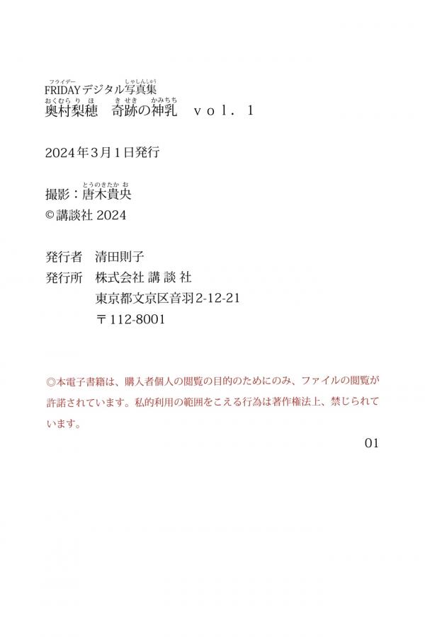    奥村梨穂 - 奇跡の神乳 vol.1 日系清新户外比基尼活力写真第4张图片