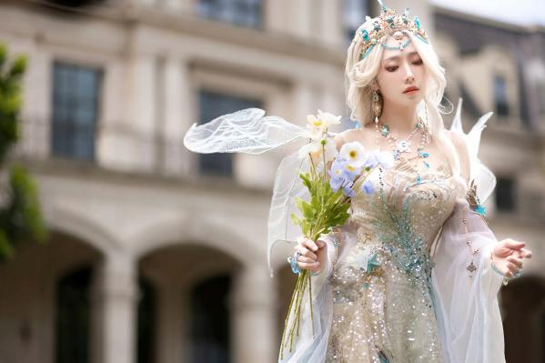    走路摇zly - 林泽清瑶 梦幻花仙子精灵cosplay，绝美欧式城堡写真，仙气十足第6张图片